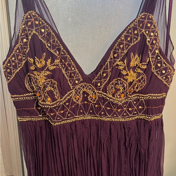 Abs by Allen Schwartz beaded silk dress - Picture 2 of 11